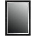 Hitchcock-Butterfield Hitchcock Butterfield 8075000 Black & Brushed Nickel Silver Montevideo Natural Wall Mirror - 16.75 x 34.75 in. 8075000